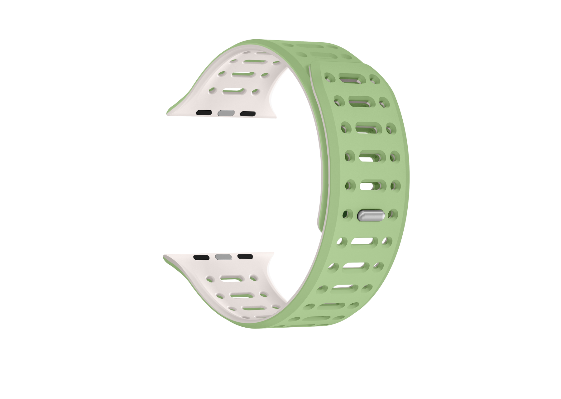 Buy Green & Pearl Premium Quality Soft Silicone Apple Watch Strap India