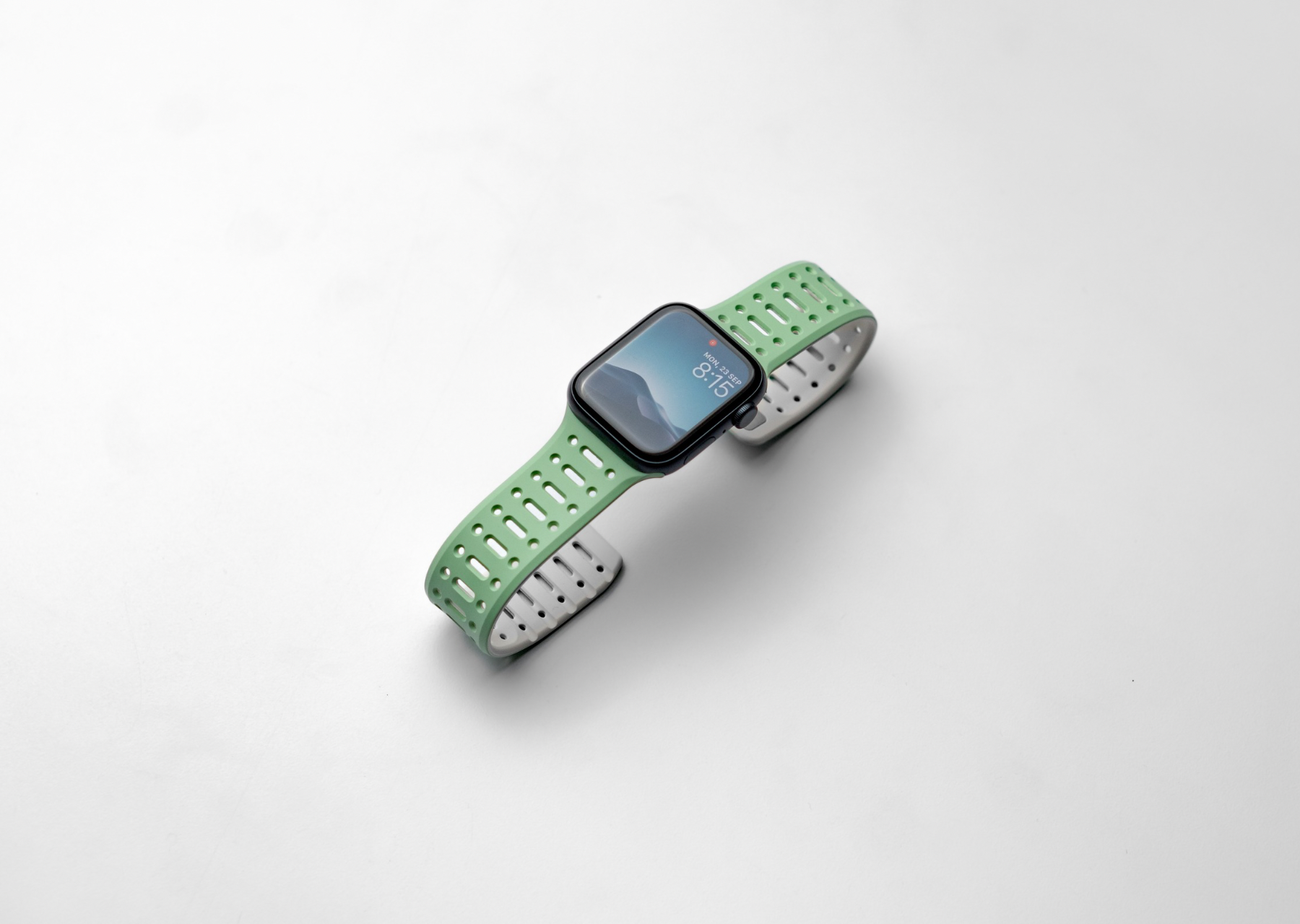 Buy Green & Pearl Premium Quality Soft Silicone Apple Watch Strap Online India