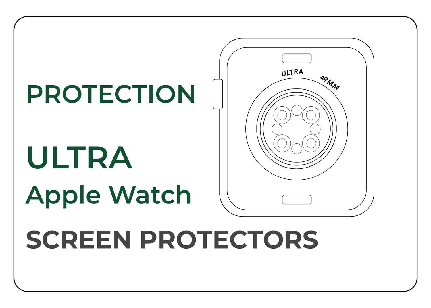 Apple Watch Ultra 49mm Hydrogel Screen Protector Scratch Resistant TPU Film