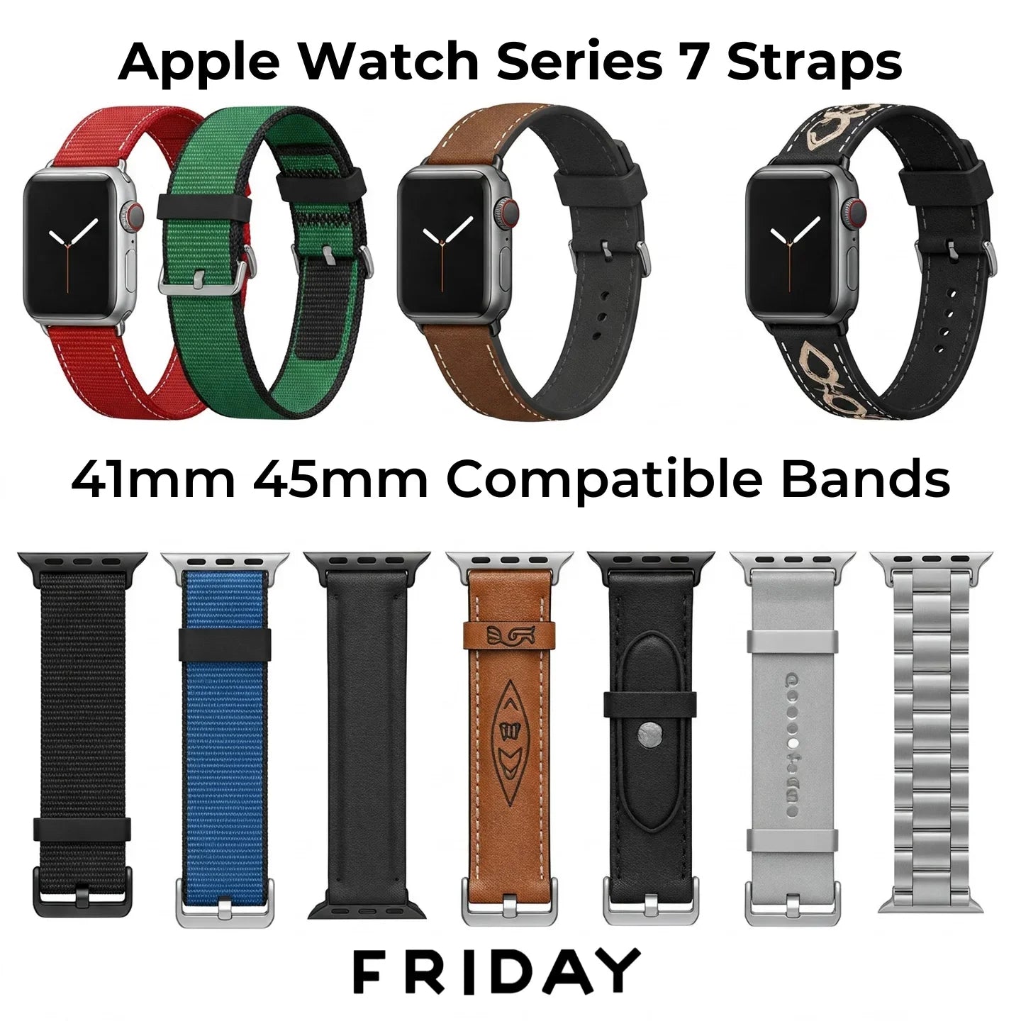Buy Apple Watch Series 7 Straps Compatible for 41mm & 45mm Bands in Unique Designs