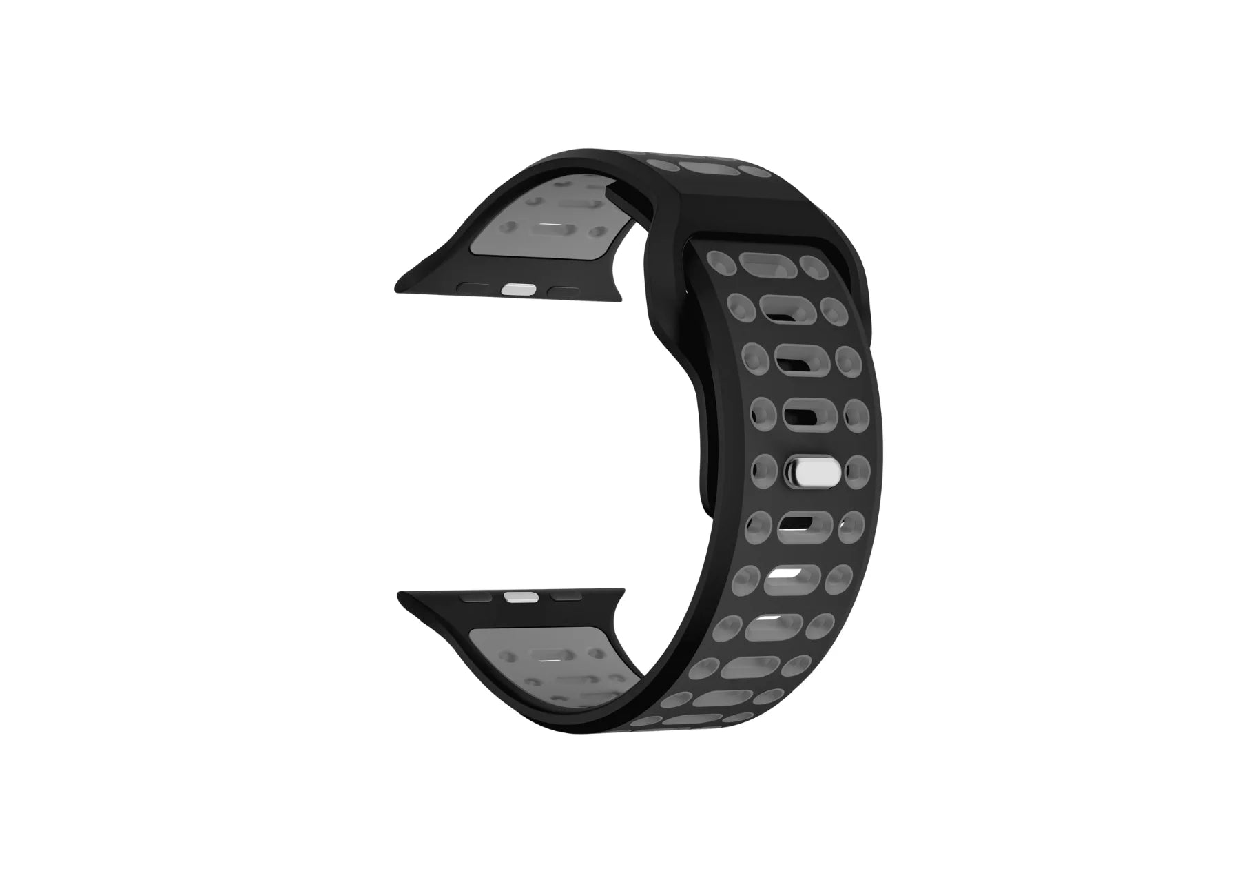 Premium quality Black & Grey silicone Apple Watch strap online