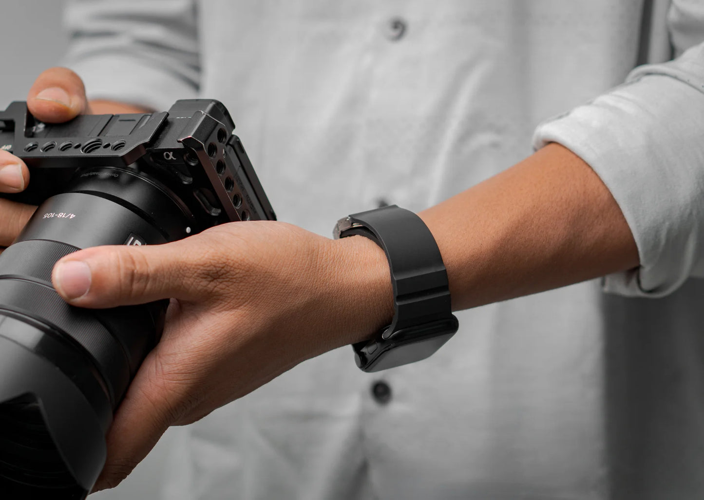 Buy black Silicone deployment clasp Apple Watch straps online India designed for Apple Watch Ultra models