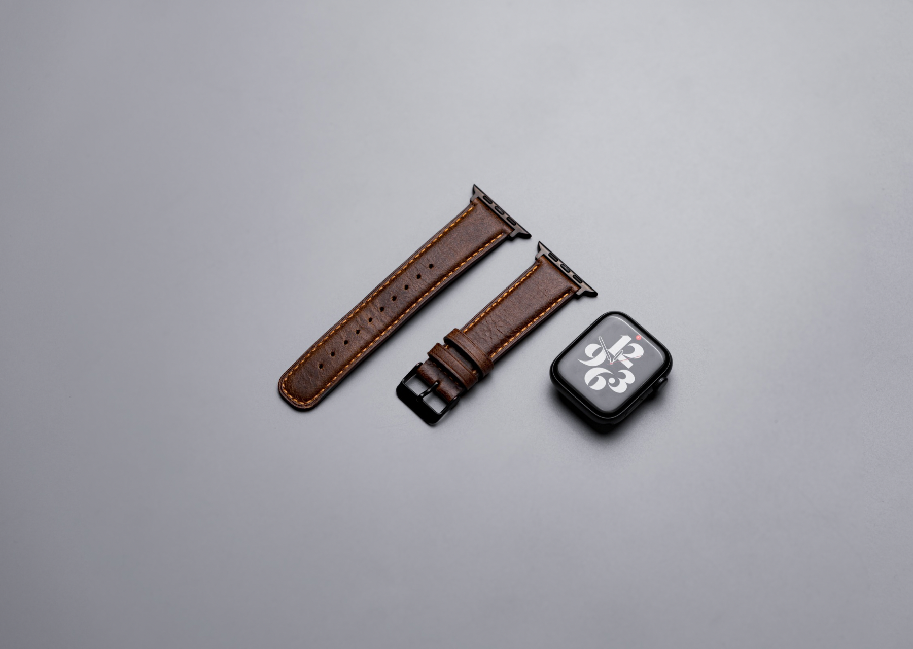 Classic Brown Leather Buckle Fit Apple Watch Band Friday