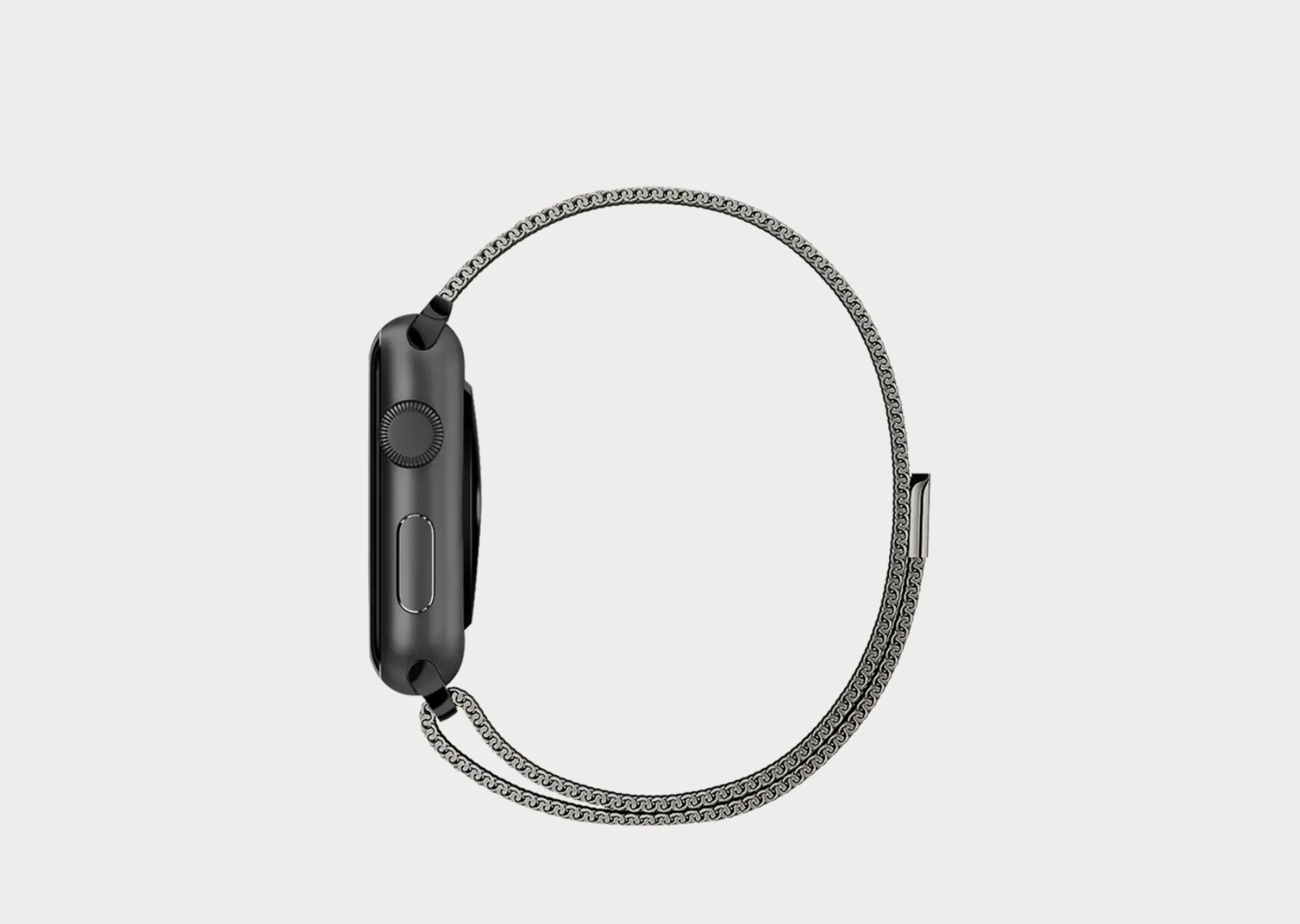 Graphite Black Apple Milanese Loop Magnetic Fit Watch Band Friday