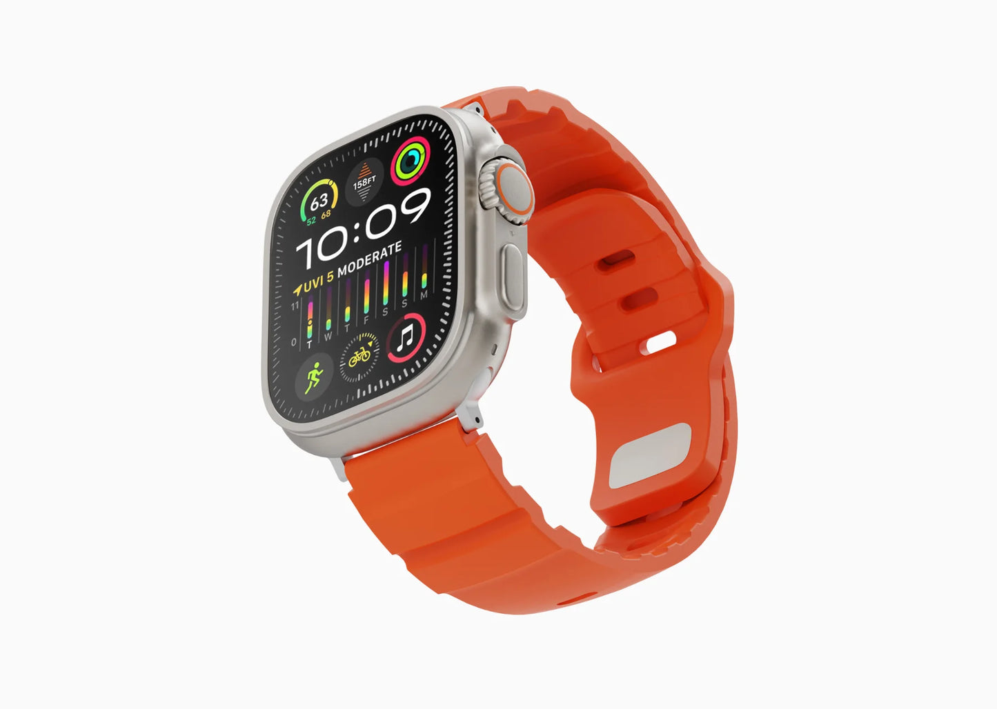Orange FKM Rubber Premium Apple Watch Orange Strap | Bold Series | Friday
