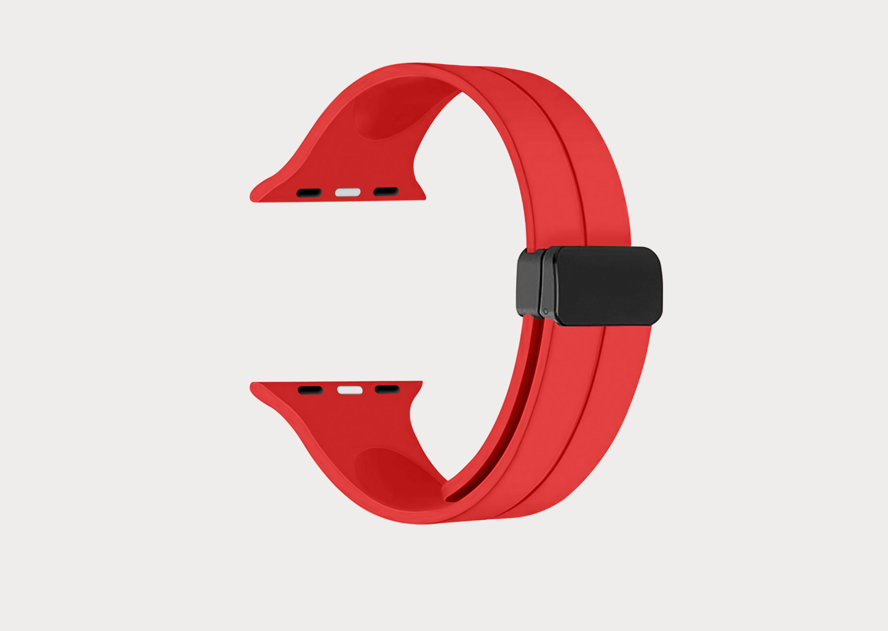 Simply Red Apple Simply Red Classic Fit Magnetic Deployant Clasp Apple Watch Band | Friday