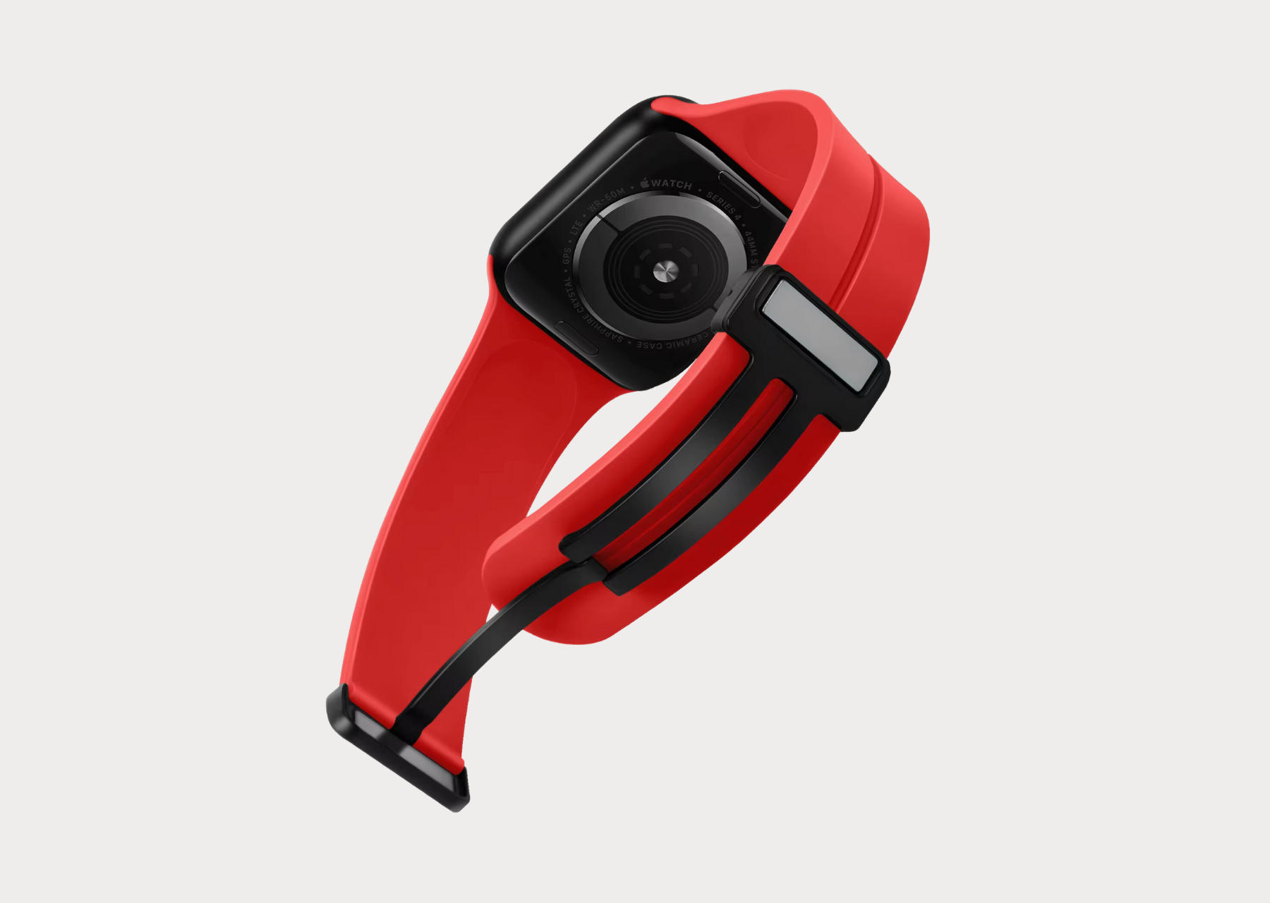 Simply Red Apple Simply Red Classic Fit Magnetic Deployant Clasp Apple Watch Band | Friday