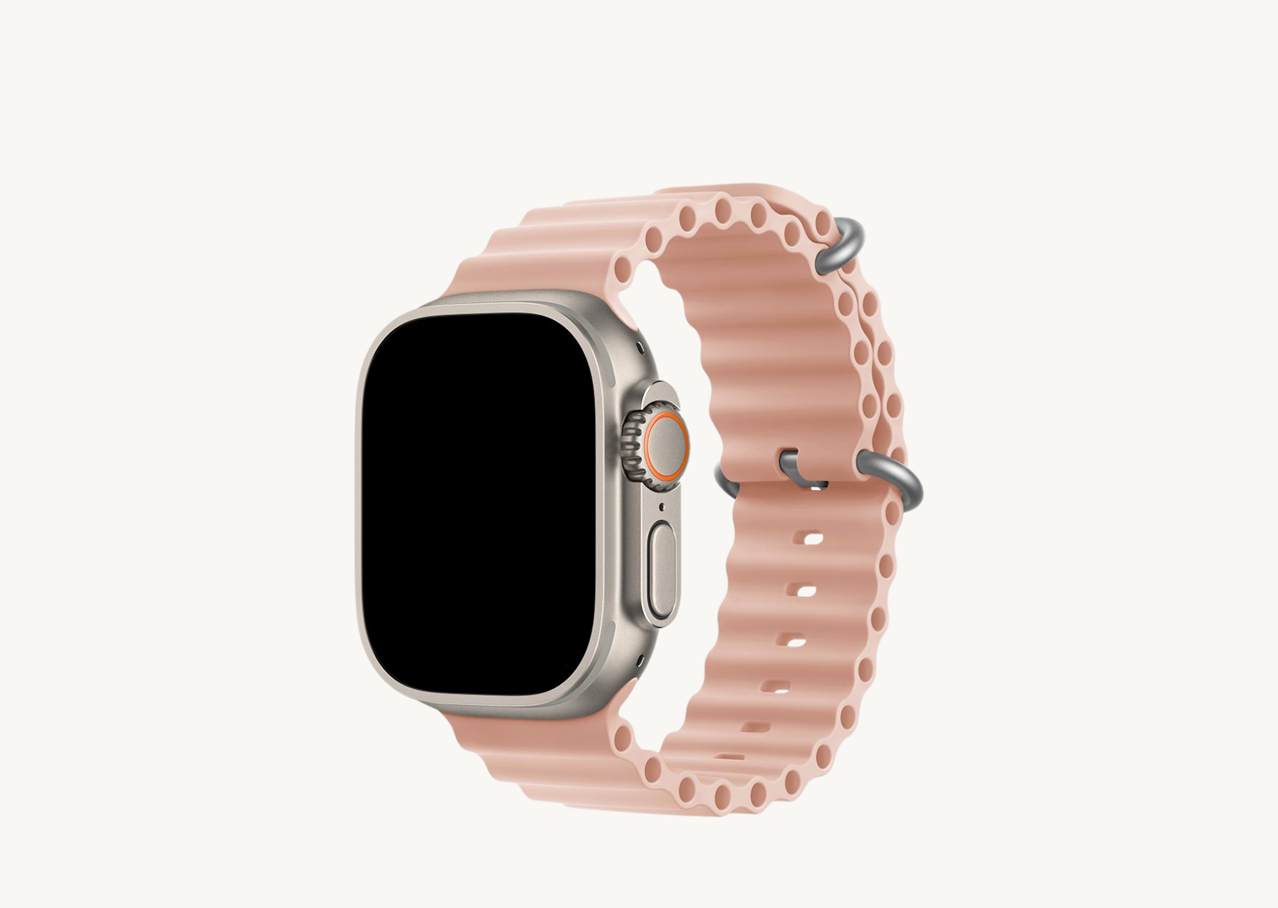 Peach Pink Ocean Silicone Bands Buckle Loop Apple Watch Band Friday