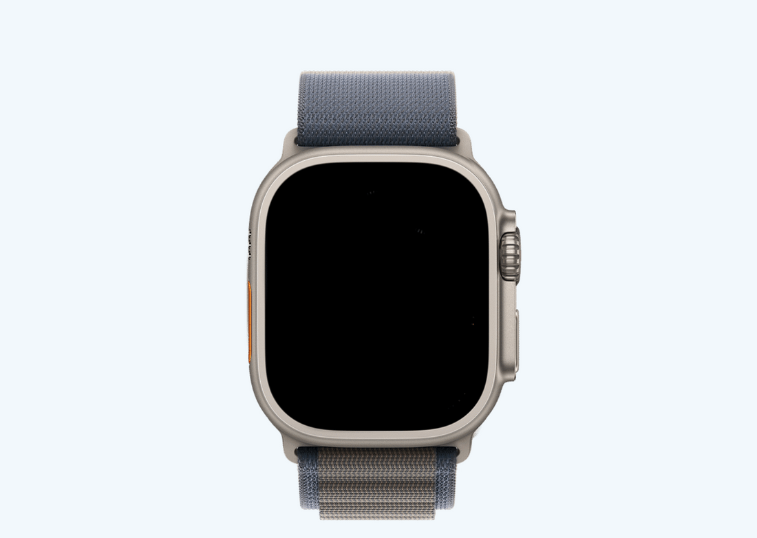 Grey Blue Alpine loop Nylon Weave Apple Watch Band | Friday Buy Now