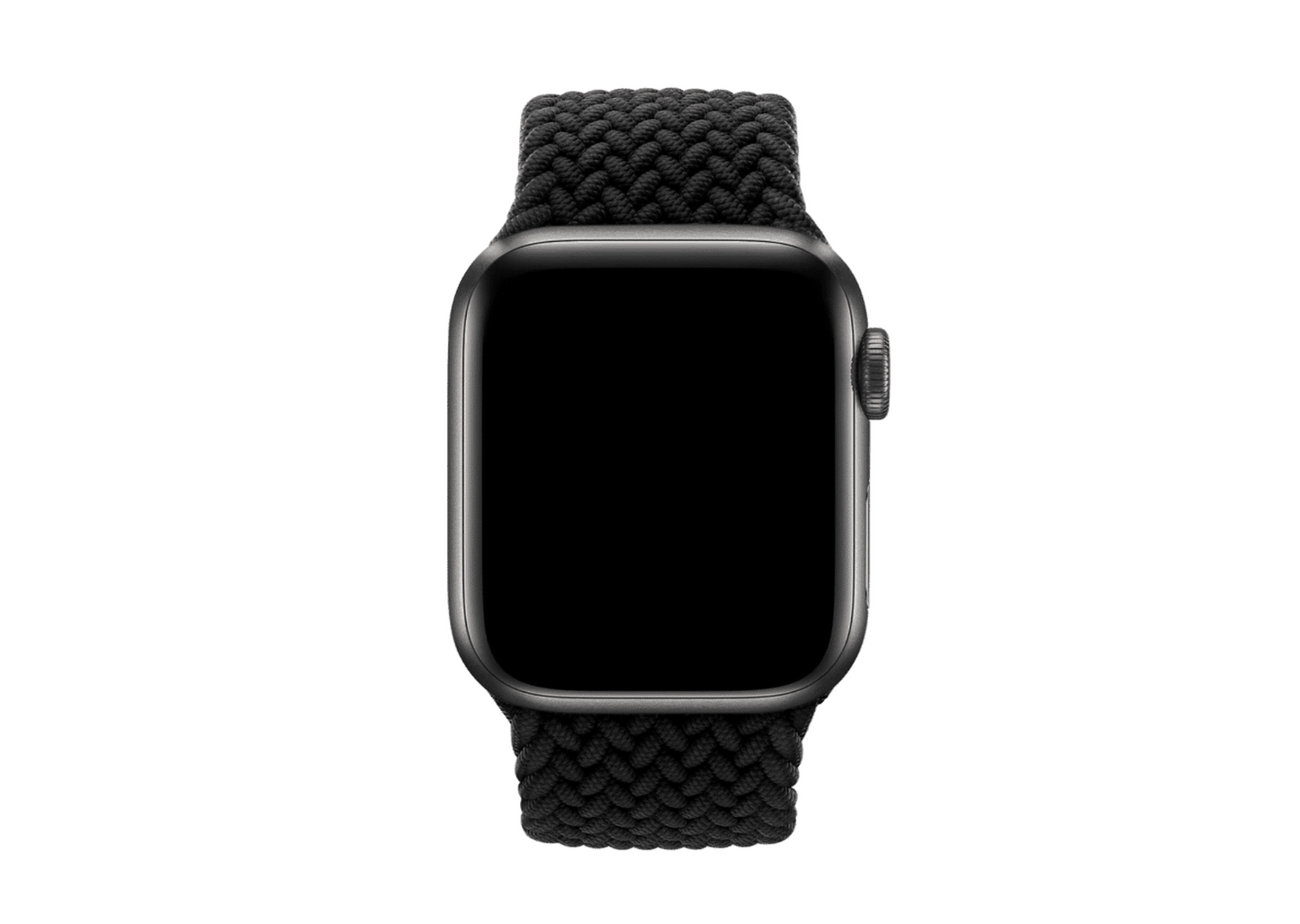Pitch Black braided solo loop on Apple Watch 45mm wrist model